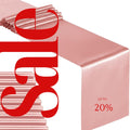 SATIN - BLUSH - 14" Wide Wedding & Party Decoration Solid Satin Table Runner ( 14" Wide x 90" Long)  1 PC