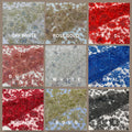 FASHION - Metallic Floral Design Embroidered With Holographic Sequins On A Mesh Fabric By The Yard. Choose Color Below