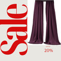 BACKDROPS -  EGGPLANT -  Polyester Poplin Backdrop Drape Curtain Panel with 4" Rod Pocket ( , 5 Feet Wide x 9 Feet High (2 Panels)