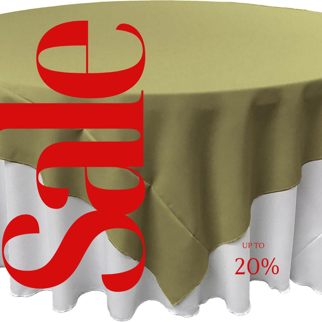 DK SAGE - Polyester Poplin Washable Square Tablecloth, Square Table Cover Fabric Table Cloth Square for Dining, Kitchen, Party.