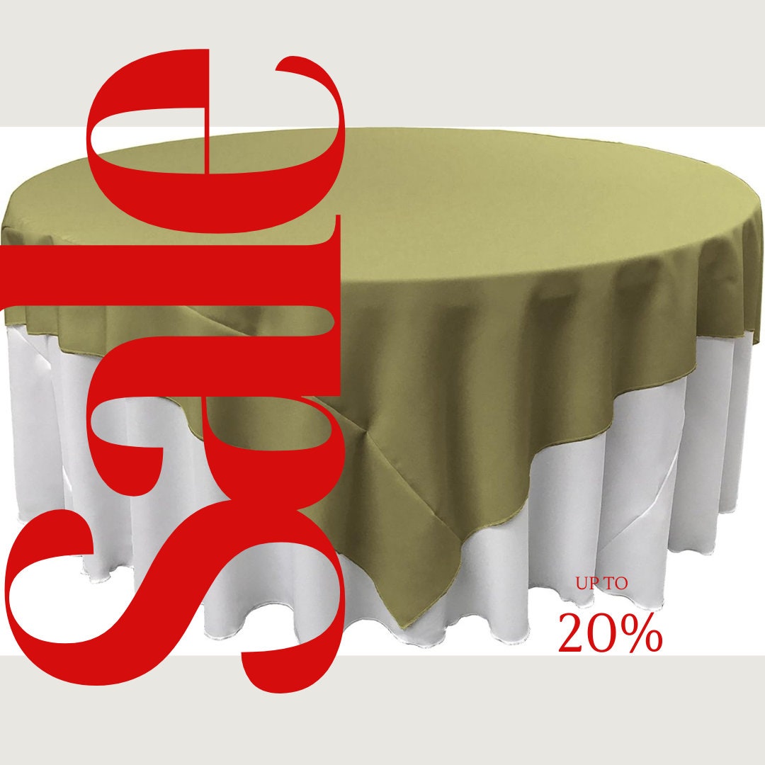 DK SAGE - Polyester Poplin Washable Square Tablecloth, Square Table Cover Fabric Table Cloth Square for Dining, Kitchen, Party.