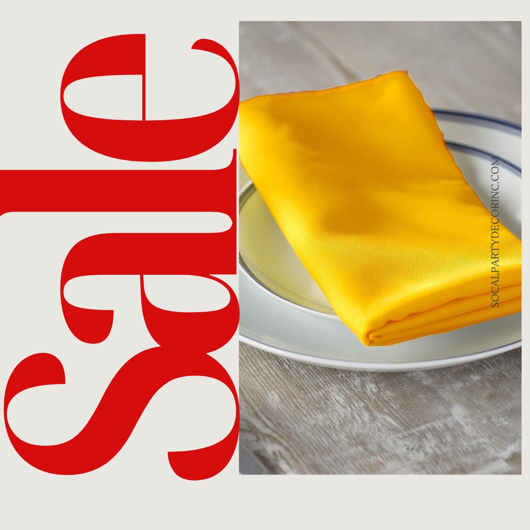 DKYELLOW - Poly Poplin Napkin - 18" X 18" - Cloth Napkins, Washable Reusable Napkins Wrinkle Resistance Napkins for Dinner, Wedding,Parties