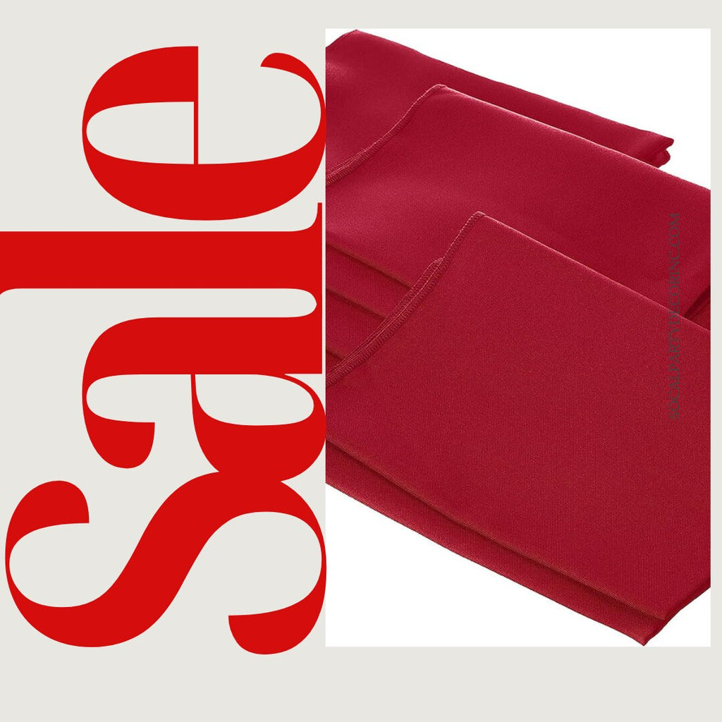 RED - Poly Poplin Napkin - 18" X 18" - Cloth Napkins, Washable Reusable Napkins Wrinkle Resistance Napkins for Dinner, Wedding,Parties