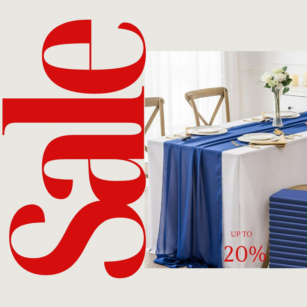 ROYAL BLUE - Chiffon Table Runner 29 x 108 inch Perfect for Party Sweetest Day Wedding Anniversary Decorations Valentines Day Runners.