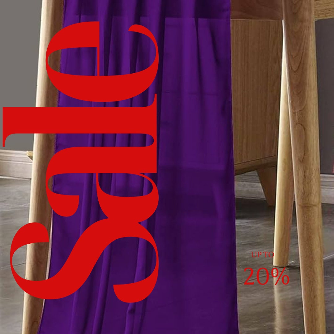 PURPLE - Chiffon Table Runner 29" x 108" inch Perfect for Party Sweetest Day Wedding Anniversary Decorations Valentines Day Runners.