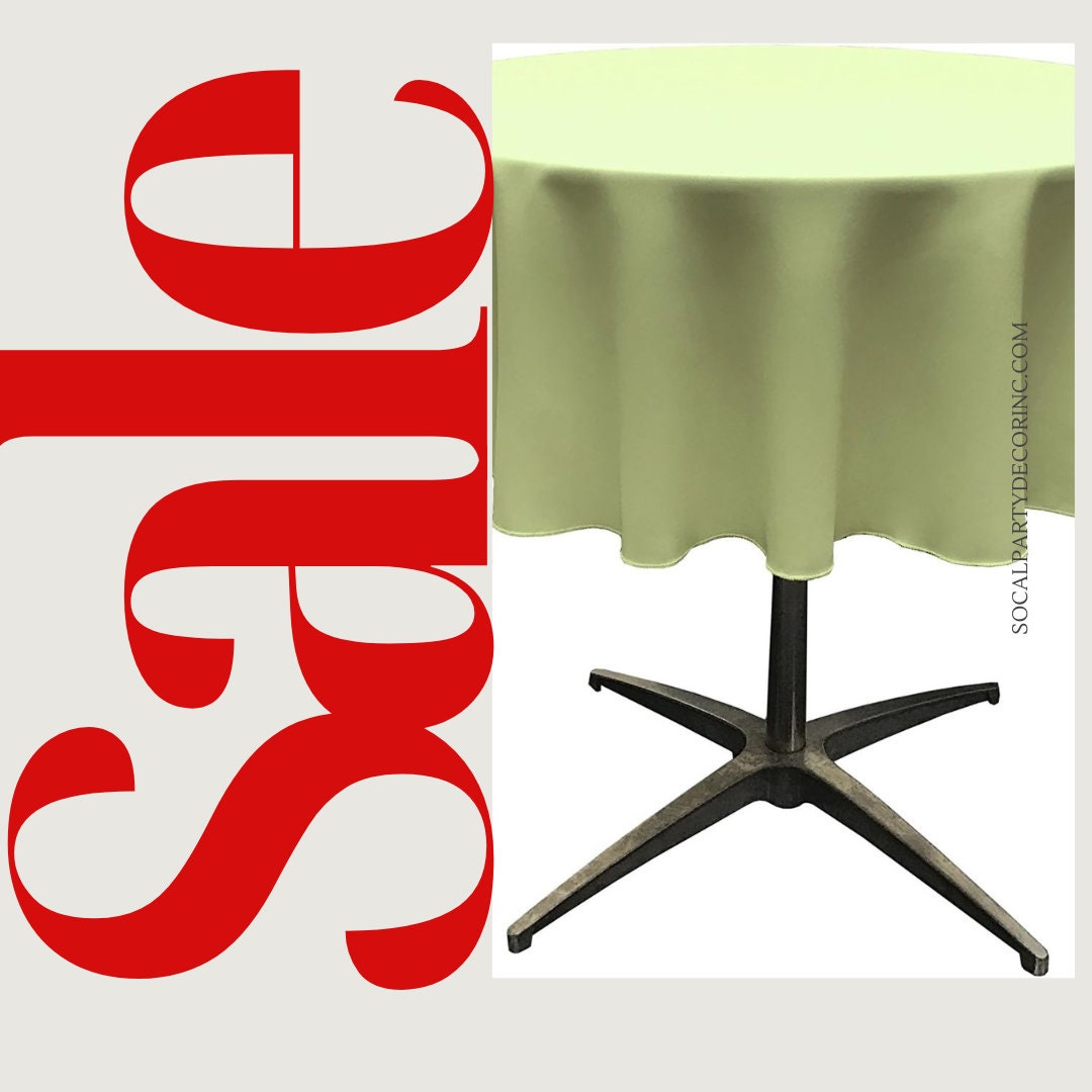 LTSAGE - Polyester Poplin Washable Round Tablecloth, Wrinkle Resistant Table Cover Fabric Table Cloth for Dinning, Kitchen, Party,Holiday