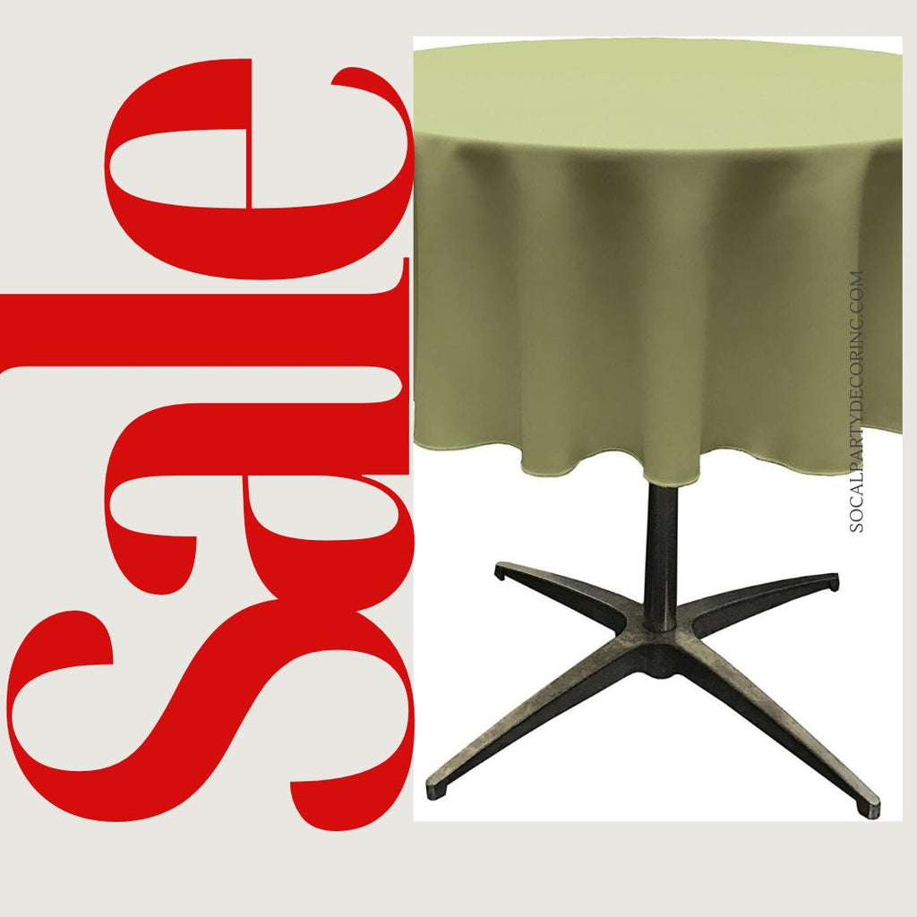 DKSAGE - Polyester Poplin Washable Round Tablecloth, Wrinkle Resistant Table Cover Fabric Table Cloth for Dinning, Kitchen, Party,Holiday