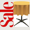 GOLD - Polyester Poplin Washable Round Tablecloth, Wrinkle Resistant Table Cover Fabric Table Cloth for Dinning, Kitchen, Party,Holiday