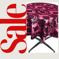 FUCHSIA - Taffeta Flocking Damask Table Rounds for Wedding, Bridal Shower/Baby Shower, Dinner, Special Events/Home Decor.