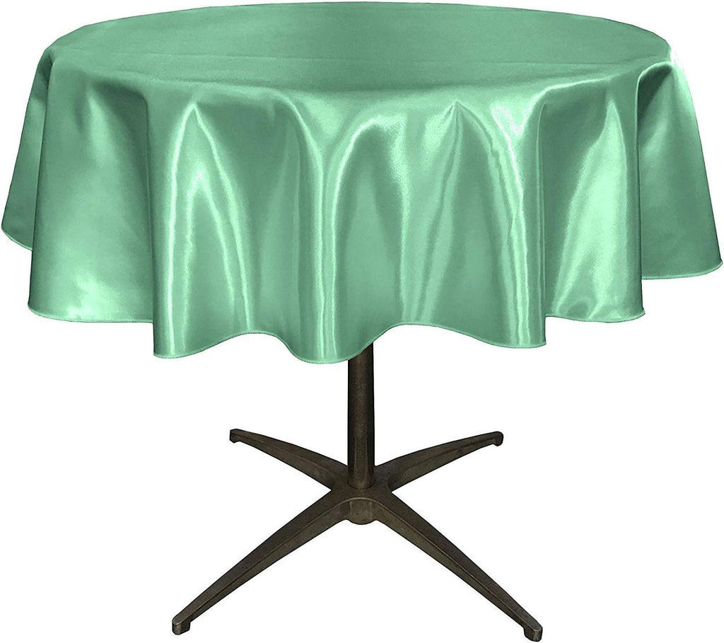 AQUA - Bridal Satin Table Overlay, for Small Coffee Table -  Table Cover Fabric Table Cloth for Dinning, Kitchen, Party,Holiday