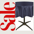 NAVY - Bridal Satin Table Overlay, for Small Coffee Table -  Table Cover Fabric Table Cloth for Dinning, Kitchen, Party,Holiday