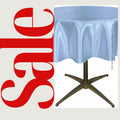 LT BLUE - Bridal Satin Table Overlay, for Small Coffee Table -  Table Cover Fabric Table Cloth for Dinning, Kitchen, Party,Holiday