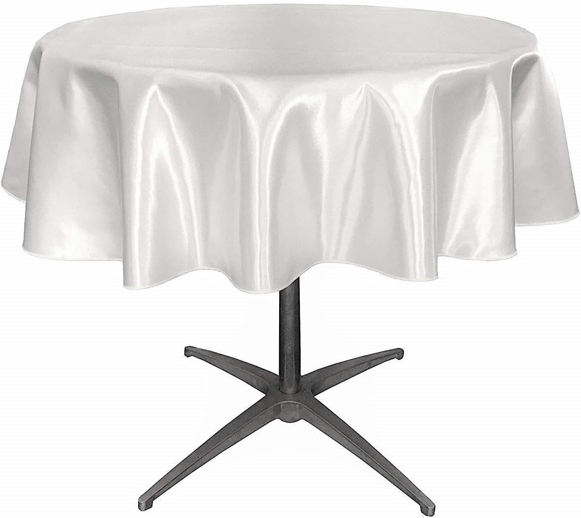 WHITE - Bridal Satin Table Overlay, for Small Coffee Table -  Table Cover Fabric Table Cloth for Dinning, Kitchen, Party,Holiday