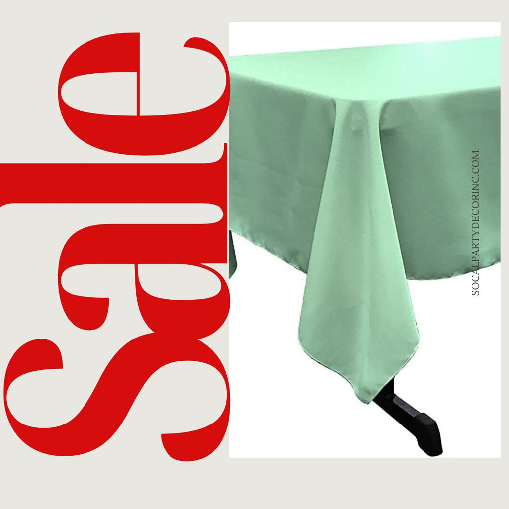 MINT -Polyester Poplin Washable Rectangular Tablecloth,Stain Wrinkle Resistant Table Cover Fabric Table Cloth Dinning, Kitchen,Party