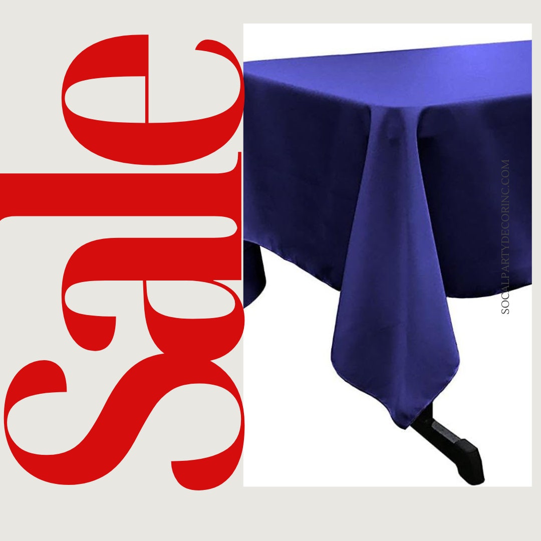 ROYAL - Polyester Poplin Washable Rectangular Tablecloth,Stain Wrinkle Resistant Table Cover Fabric Table Cloth for Dinning, Kitchen,Party