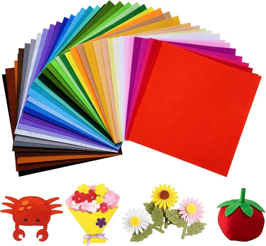 RED - Craft Felt By Yard 72" Wide Acrylic Felt - Soft and Durable Black Felt Fabric for DIY Arts & Crafts, Decorations and More