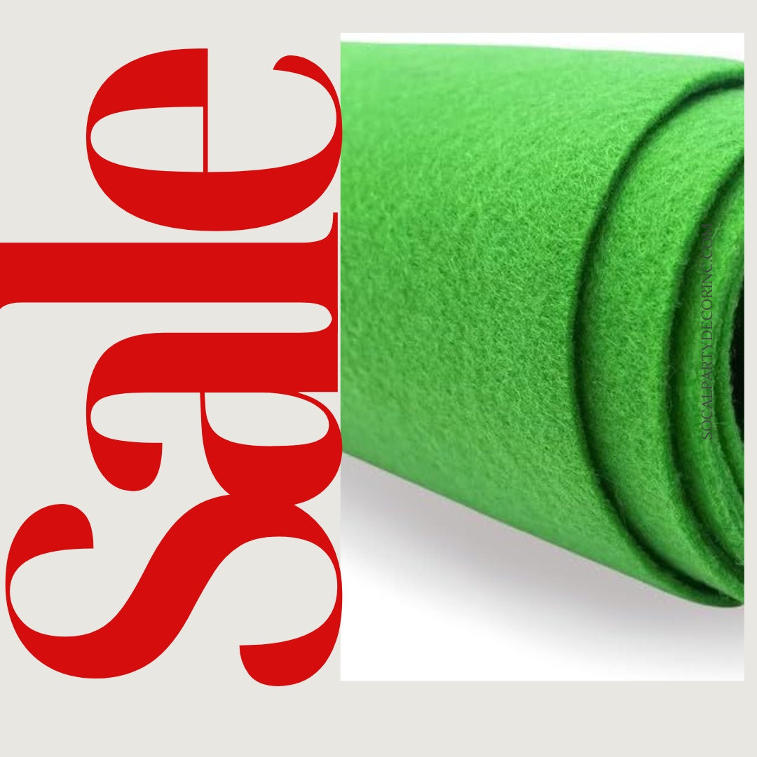 APPLE GREEN - Craft Felt By Yard 72" Wide Acrylic Felt - Soft and Durable Black Felt Fabric for DIY Arts & Crafts, Decorations and More
