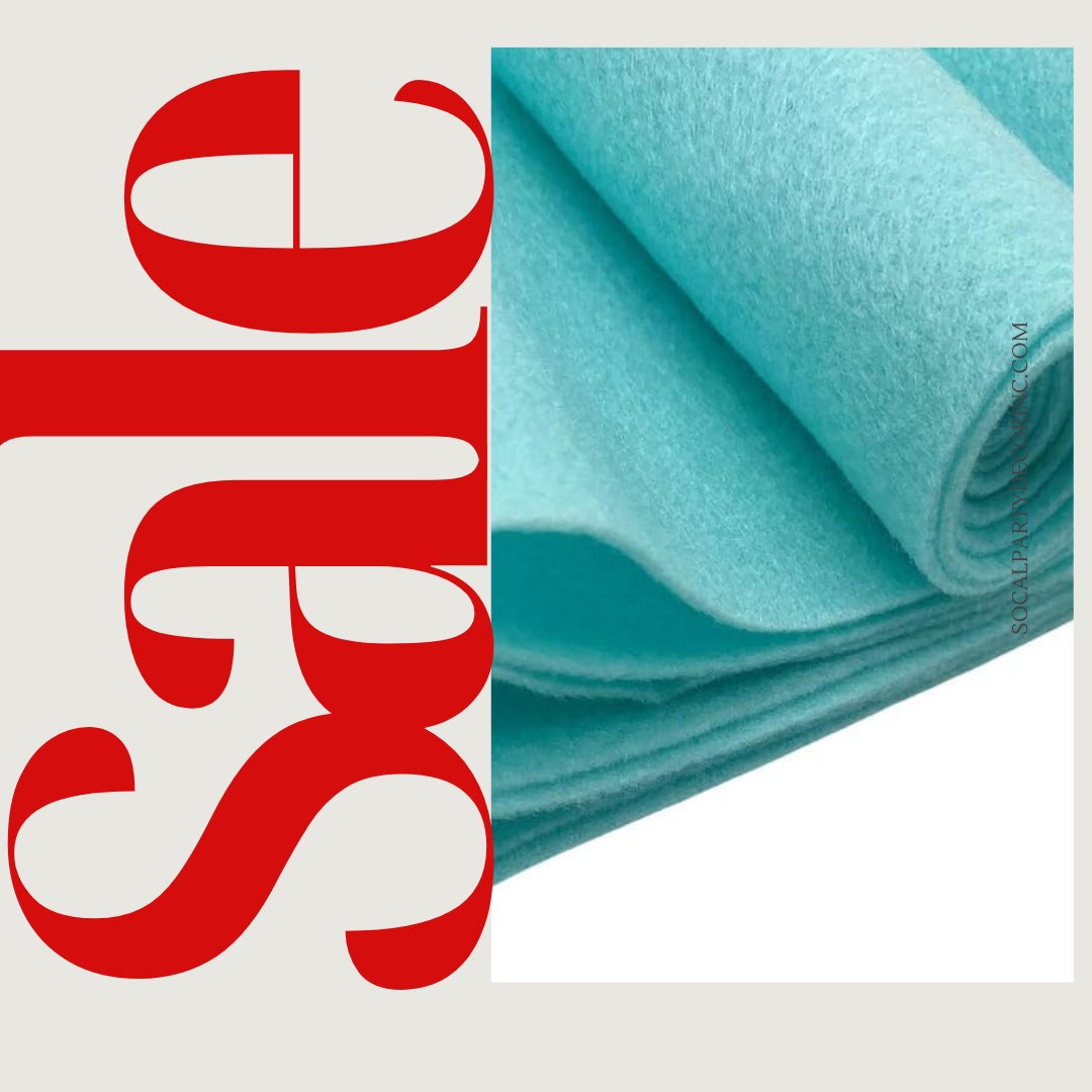 AQUA - Craft Felt By Yard 72" Wide Acrylic Felt - Soft and Durable Black Felt Fabric for DIY Arts & Crafts, Decorations and More