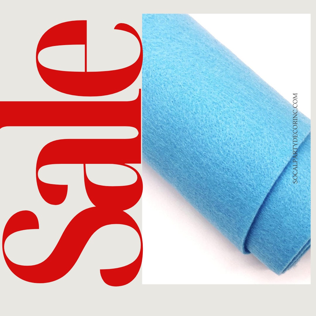 LT BLUE - Craft Felt By Yard 72" Wide Acrylic Felt - Soft and Durable Black Felt Fabric for DIY Arts & Crafts, Decorations and More
