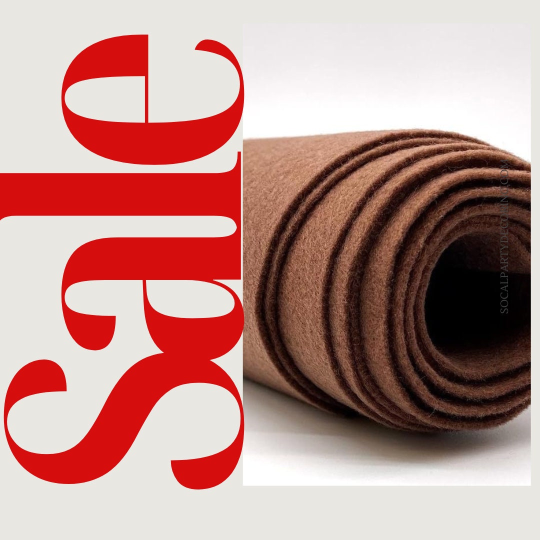 LT BROWN - Craft Felt By Yard 72" Wide Acrylic Felt - Soft and Durable Black Felt Fabric for DIY Arts & Crafts, Decorations and More
