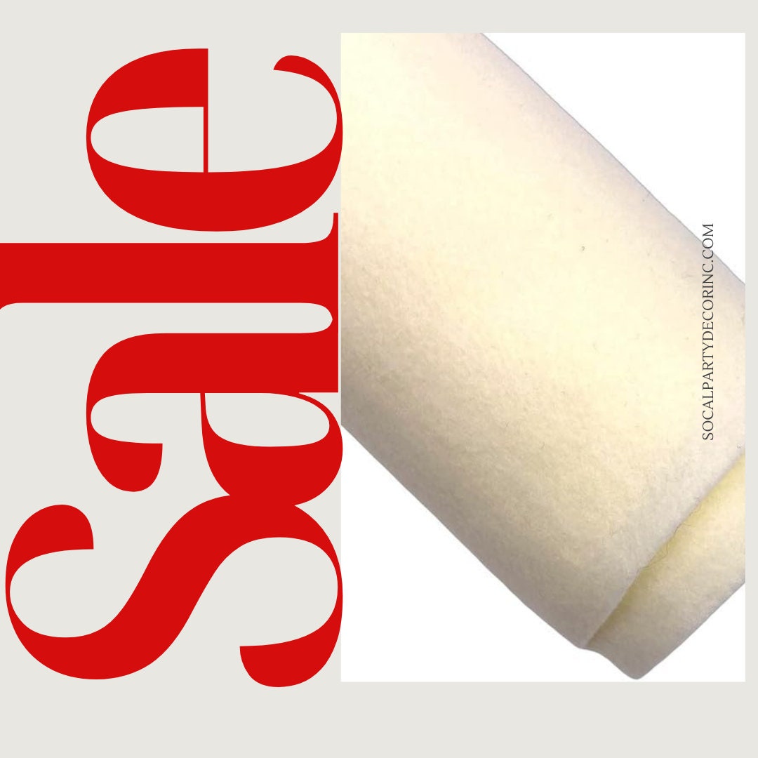 IVORY - Craft Felt By Yard 72" Wide Acrylic Felt - Soft and Durable Black Felt Fabric for DIY Arts & Crafts, Decorations and More