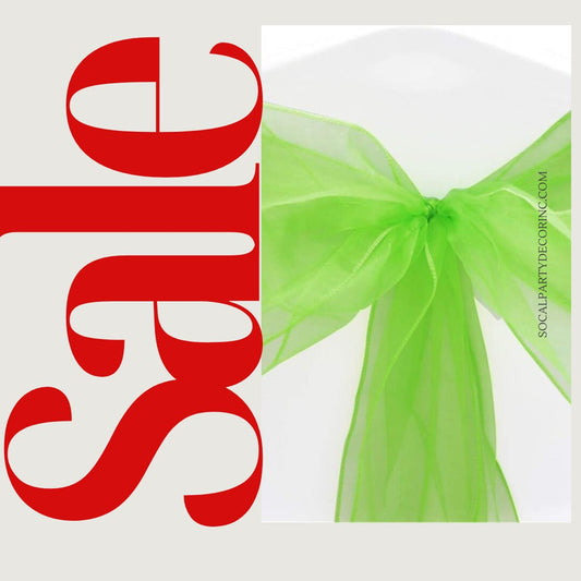 LIME - Chair Sashes Bows for Wedding Reception Event Banquets Chair Decoration, Dinning Chair Cover Sash Ribbon Tie Back Party Supplies