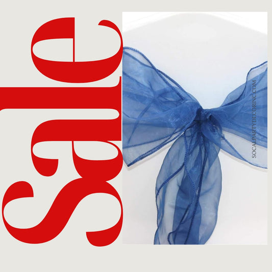 NAVY BLUE - Chair Sashes Bows for Wedding Reception Event Banquets Chair Decoration, Dinning Chair Cover Sash Ribbon Tie Back Party Supplies