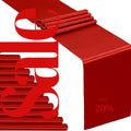 SATIN - RED - 14" Wide Wedding & Party Decoration Solid Satin Table Runner ( 14" Wide x 90" Long)  1 PC