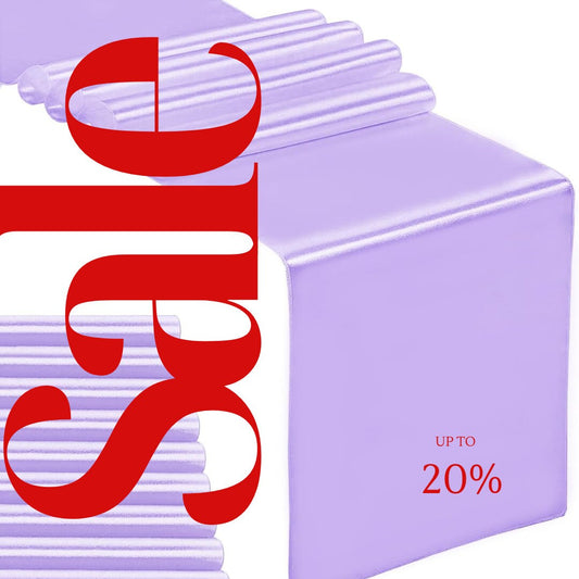 SATIN - LILAC - 14" Wide Wedding & Party Decoration Solid Satin Table Runner ( 14" Wide x 90" Long)  1 PC