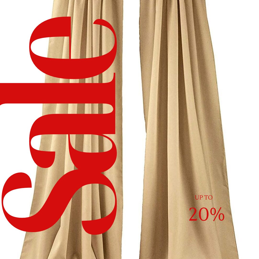 BACKDROPS -  BEIGE - Polyester Poplin Backdrop Drape Curtain Panel with 4" Rod Pocket ( , 5 Feet Wide x 9 Feet High (2 Panels)