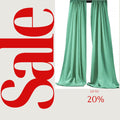 BACKDROPS -  MINT - Polyester Poplin Backdrop Drape Curtain Panel with 4" Rod Pocket ( , 5 Feet Wide x 9 Feet High (2 Panels)