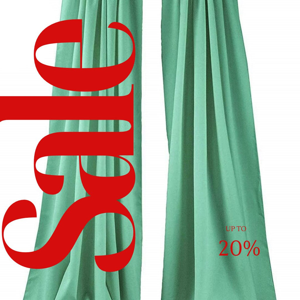 BACKDROPS -  MINT - Polyester Poplin Backdrop Drape Curtain Panel with 4" Rod Pocket ( , 5 Feet Wide x 9 Feet High (2 Panels)