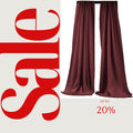 BACKDROPS -  BURGUNDY -  Polyester Poplin Backdrop Drape Curtain Panel with 4" Rod Pocket ( , 5 Feet Wide x 9 Feet High (2 Panels)