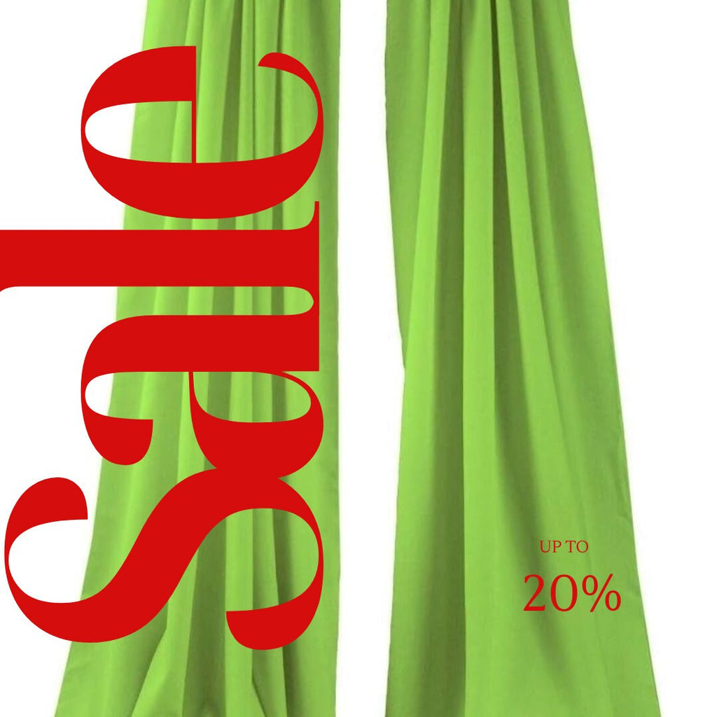 BACKDROPS -  LIME -  Polyester Poplin Backdrop Drape Curtain Panel with 4" Rod Pocket ( , 5 Feet Wide x 9 Feet High (2 Panels)