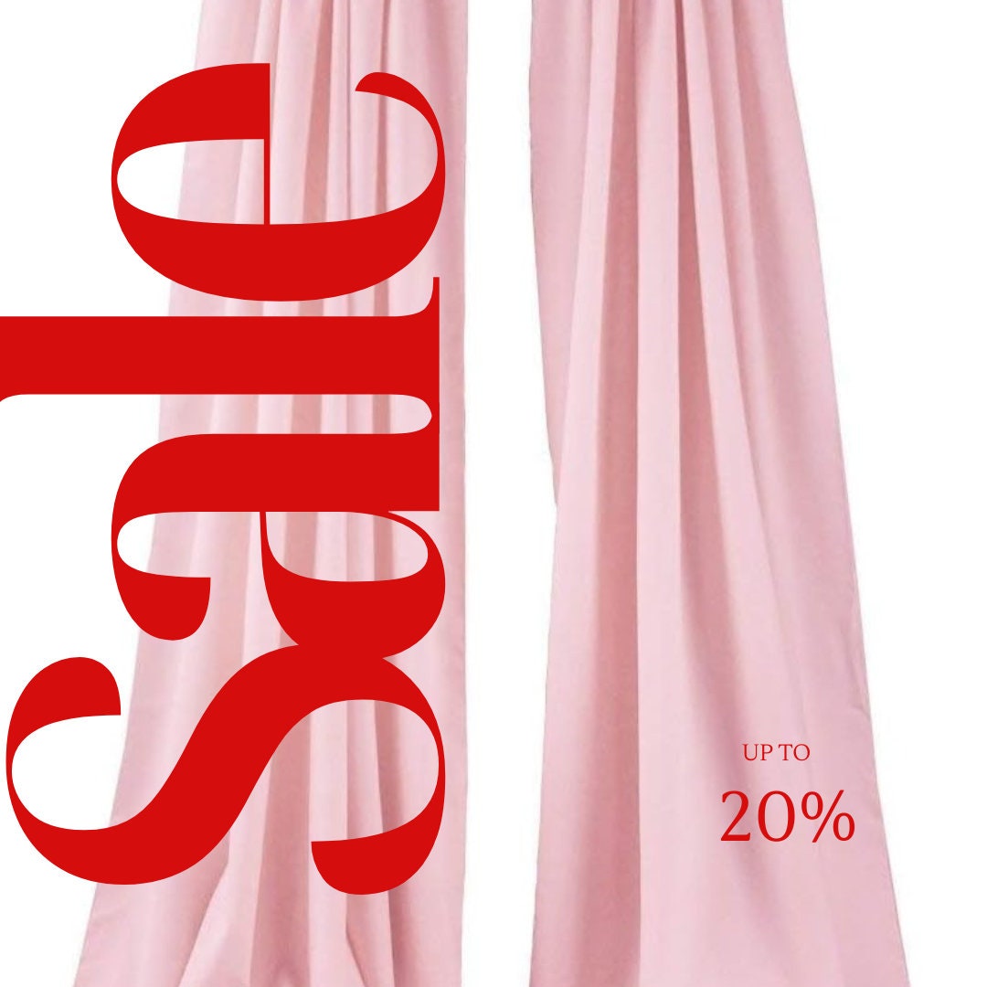 BACKDROPS - PINK -  Polyester Poplin Backdrop Drape Curtain Panel with 4" Rod Pocket ( , 5 Feet Wide x 9 Feet High (2 Panels)