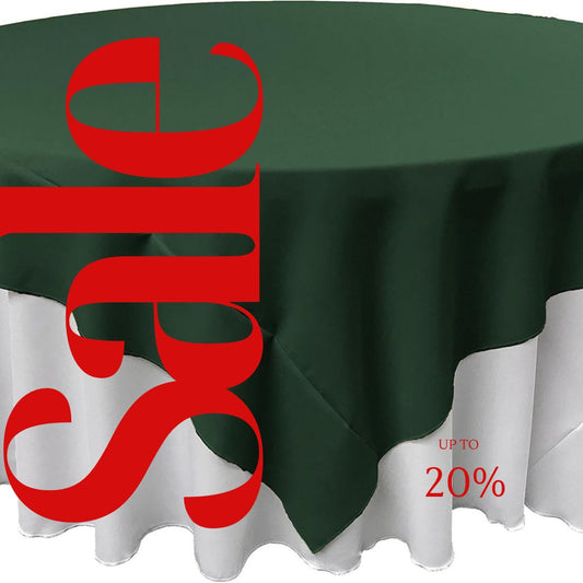 HUNTER - Polyester Poplin Washable Square Tablecloth, Square Table Cover Fabric Table Cloth Square for Dining, Kitchen, Party.