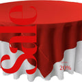 RED - Polyester Poplin Washable Square Tablecloth, Square Table Cover Fabric Table Cloth Square for Dining, Kitchen, Party.