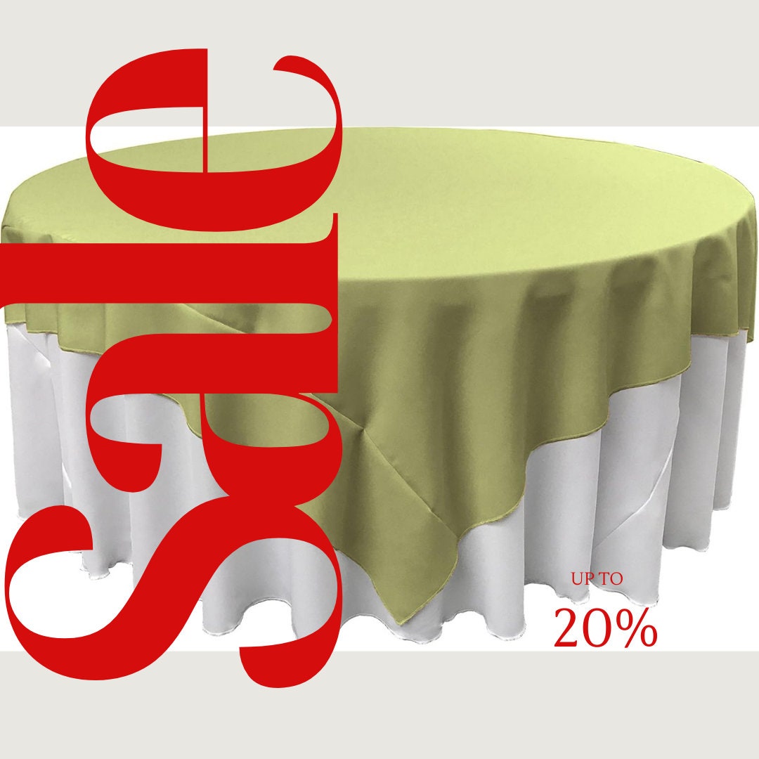LT SAGE - Polyester Poplin Washable Square Tablecloth, Square Table Cover Fabric Table Cloth Square for Dining, Kitchen, Party.
