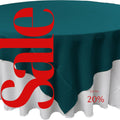 TEAL - Polyester Poplin Washable Square Tablecloth, Square Table Cover Fabric Table Cloth Square for Dining, Kitchen, Party.