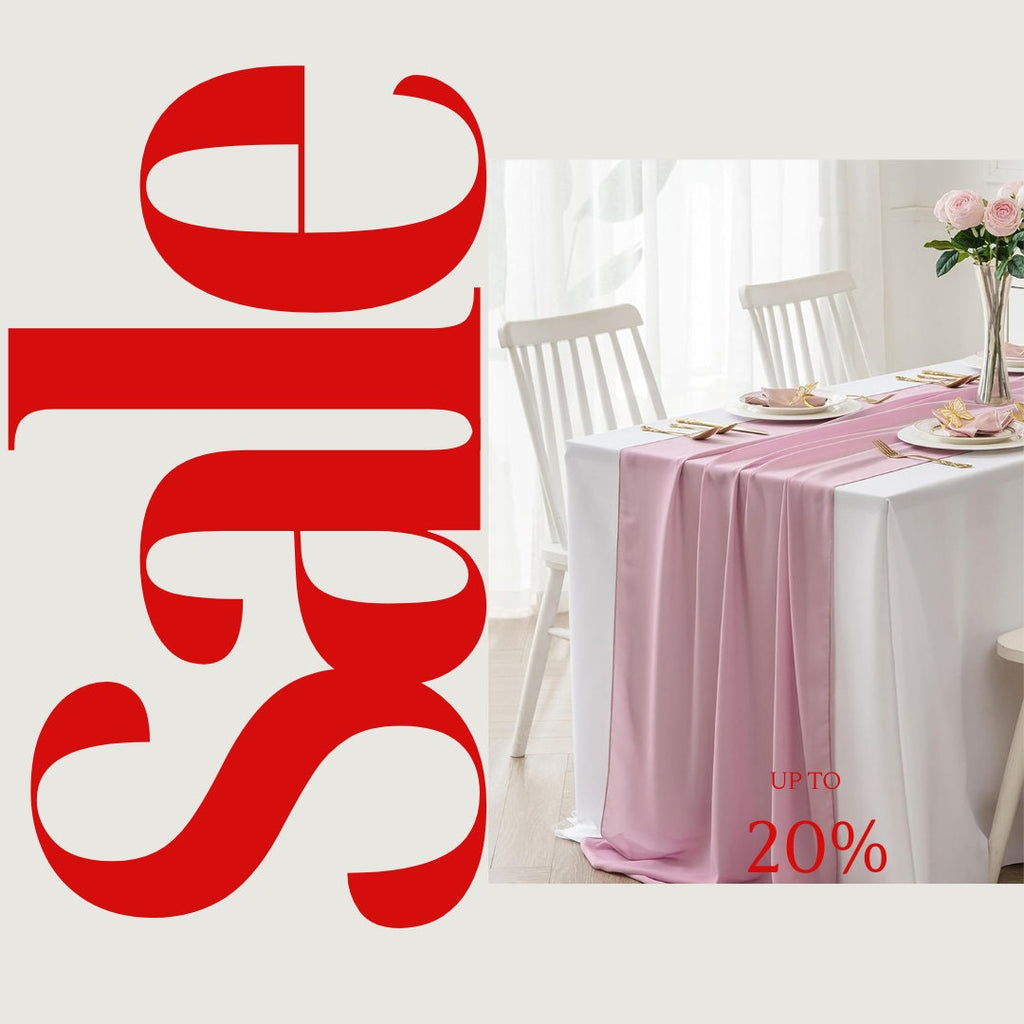 DUSTY ROSE - Chiffon Table Runner 29 x 108 inch Perfect for Party Sweetest Day Wedding Anniversary Decorations Valentines Day Runners.
