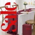 BURGUNDY - Chiffon Table Runner 29" x 108" inch Perfect for Party Sweetest Day Wedding Anniversary Decorations Valentines Day Runners.
