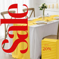 YELLOW - Chiffon Table Runner 29" x 108" inch Perfect for Party Sweetest Day Wedding Anniversary Decorations Valentines Day Runners.