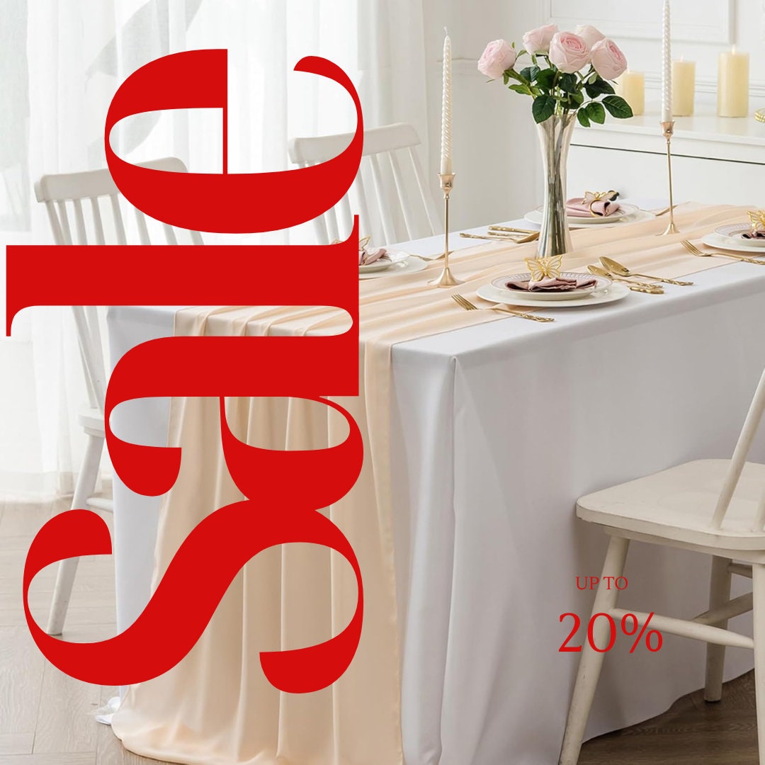 PEACH - Chiffon Table Runner 29" x 108" inch Perfect for Party Sweetest Day Wedding Anniversary Decorations Valentines Day Runners.