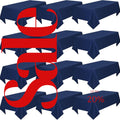 NAVY - 12 PACK - Polyester Poplin Washable Rectangular Tablecloth, Table Cover Fabric Table Cloth for Dinning, Kitchen,Party