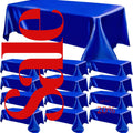 ROYAL BLUE - 12 PACK - Tablecloth Satin Tablecloth Wedding Rectangle Tablecloth Smooth Fabric Overlay Cover for Wedding Banquet Party Events