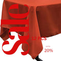 RUST - 12 PACK - Polyester Poplin Washable Rectangular Tablecloth, Table Cover Fabric Table Cloth for Dinning, Kitchen,Party