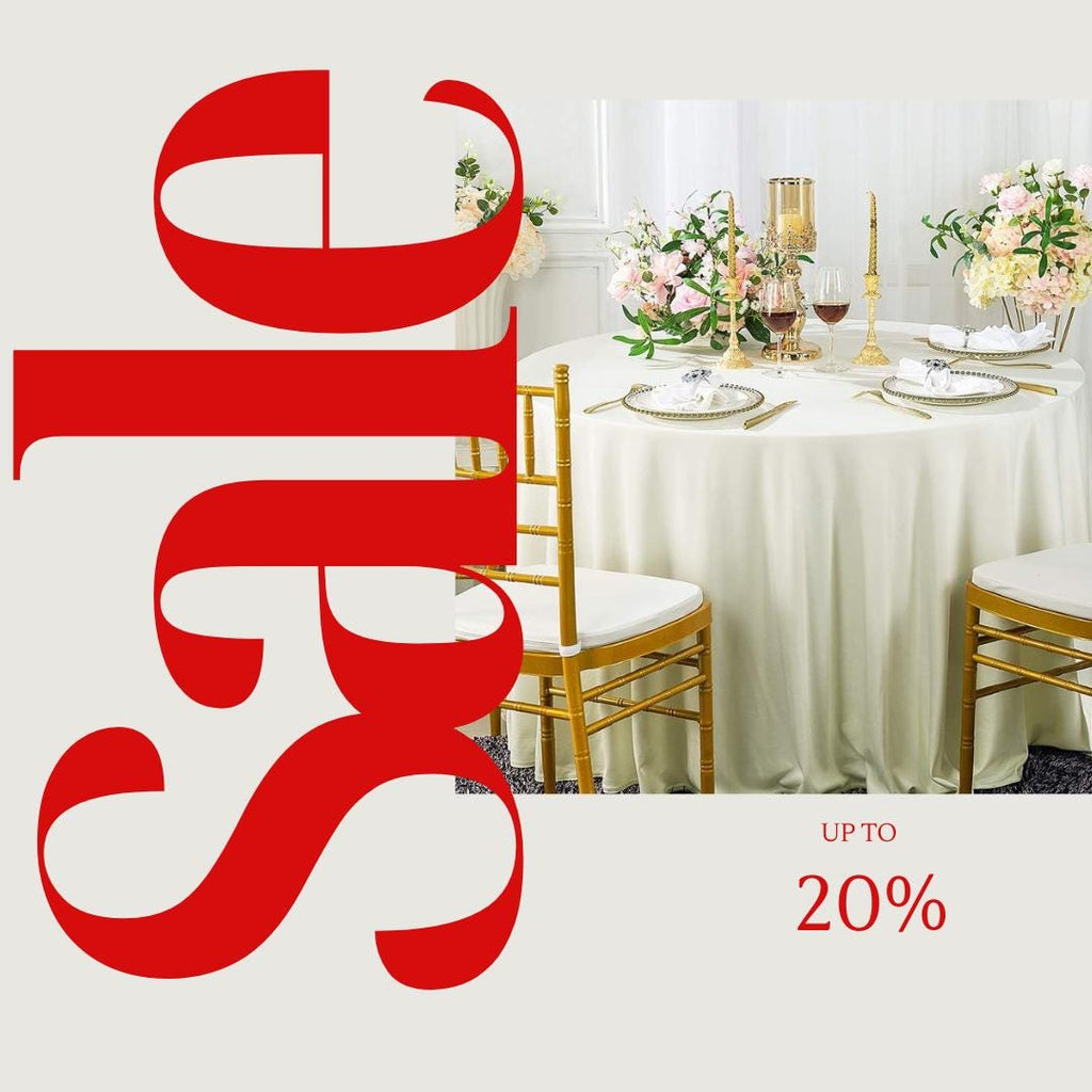IVORY - 108" Polyester Poplin Washable Round Tablecloth, For Table Cover, Fabric Table Cloth Dinning, Kitchen, Party