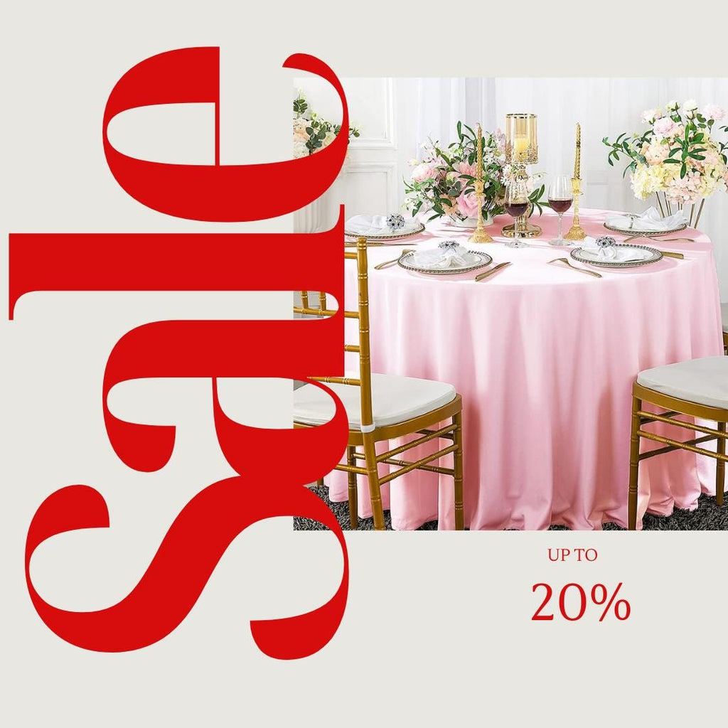 LT PINK - 108" Polyester Poplin Washable Round Tablecloth, For Table Cover, Fabric Table Cloth Dinning, Kitchen, Party