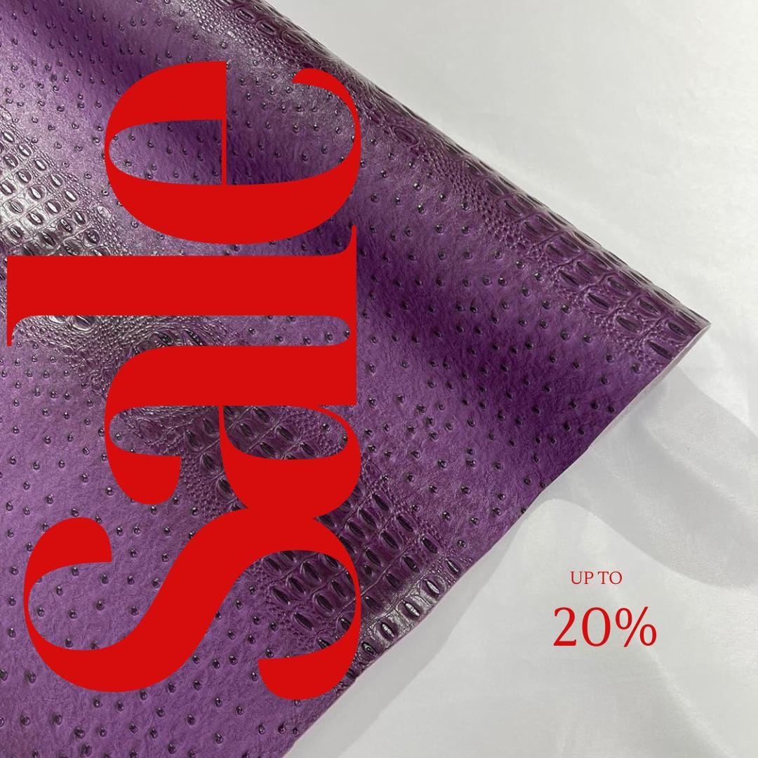 3-D Gator/Ostrich Two Tone Fake Leather Upholstery, Crocodile Skin Texture Faux Leather Vinyl Fabric/By The Yard.