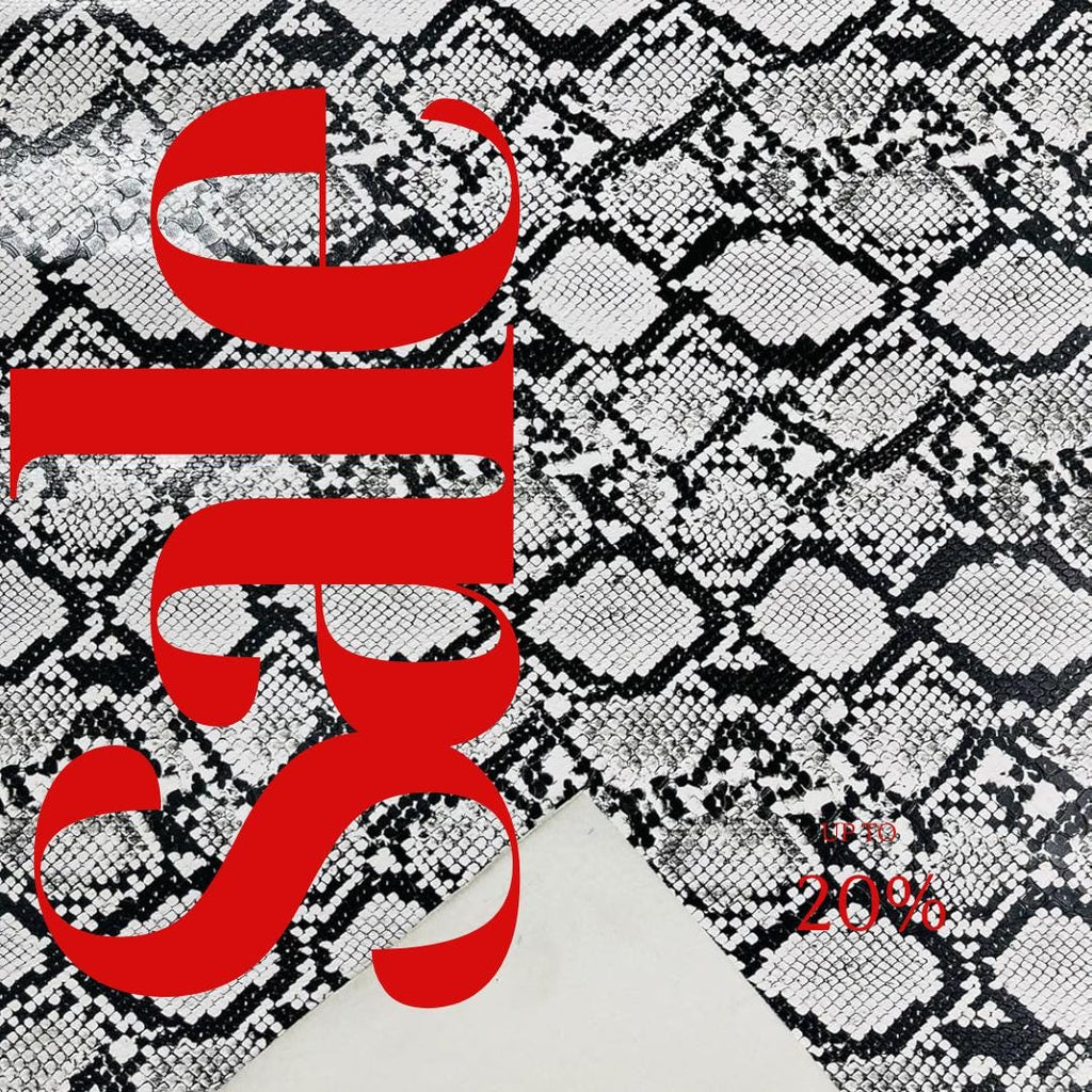 VIPER - Snake Fake Leather Upholstery, Viper Snake Skin Texture Faux Leather Vinyl Fabric By The Yard.